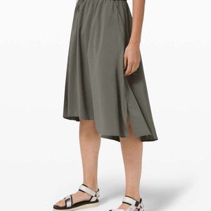 NWT Lululemon Time to Flounce Skirt Grey Sage Sz 6